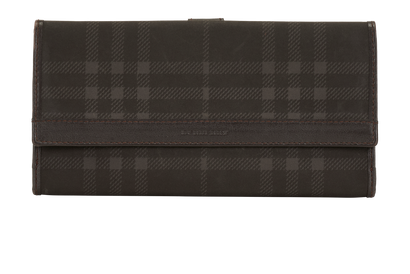 Burberry Vintage Check Wallet, &pound;90, Accessories, Brown, Fabric, Front view
